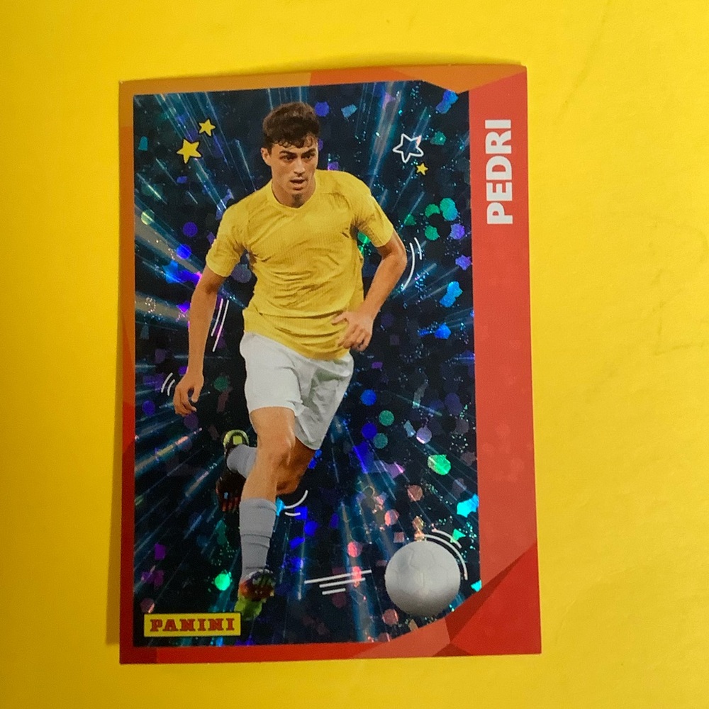 2024 McDonald's Happy Meal Toy Panini Family Holo Sticker Pedri Spain Soccer
